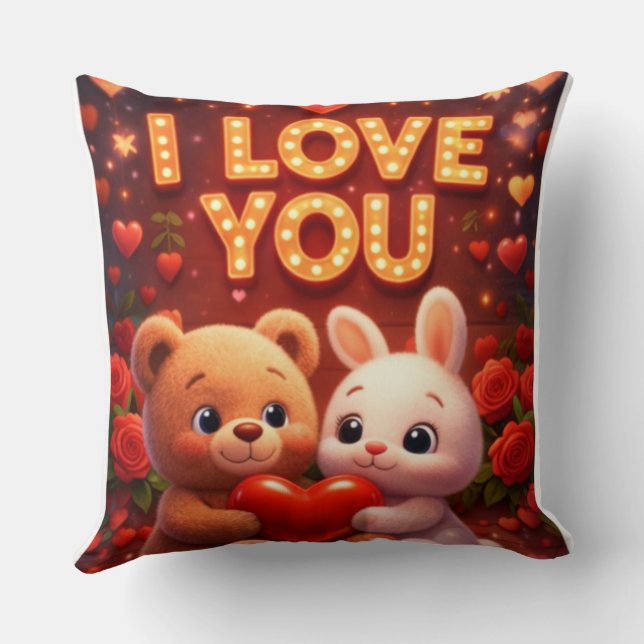 Valentine Gift Pillow Kissen (Rückseite)
