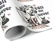 Valentine Gift | Ruf mich nie an Geschenkpapier (Rolleneckpunkt)