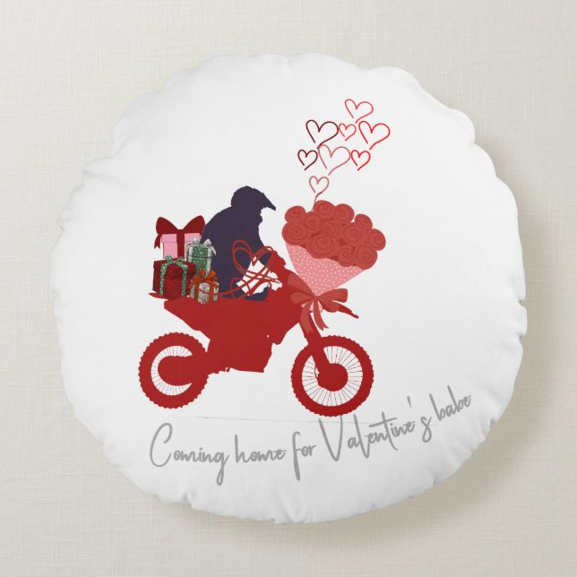 Valentine gift rundes kissen (Vorderseite)