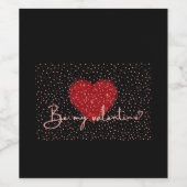 Valentine Gift Wrap Weinetikett (Einzelnes Label)