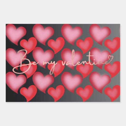 Valentine Gift Wrapping Geschenkpapier Set (Vorderseite 3)