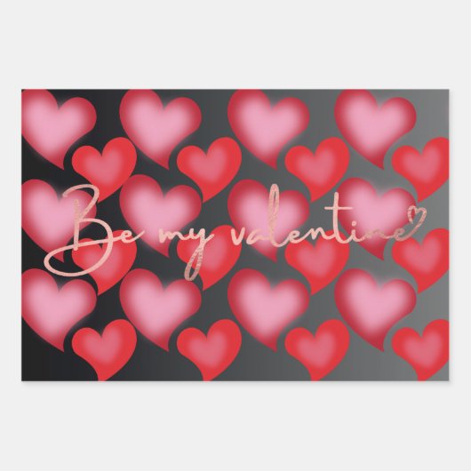 Valentine Gift Wrapping Geschenkpapier Set (Vorderseite 2)