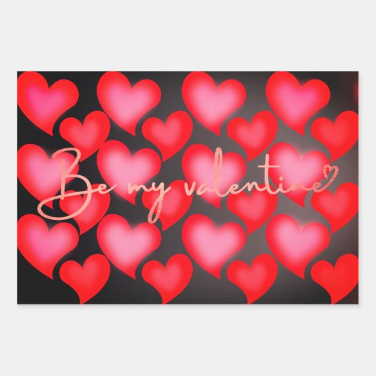 Valentine Gift Wrapping Geschenkpapier Set (Vorderseite)