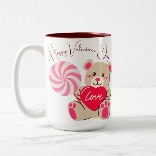 Valentine Gift Zweifarbige Tasse (Links)