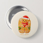 Valentine Gingerbread man Button (Vorne & Hinten)