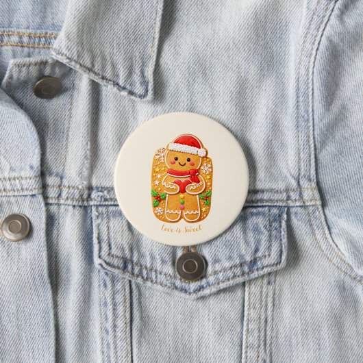 Valentine Gingerbread man Button (Beispiel)