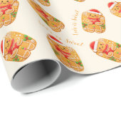 Valentine Gingerbread man Geschenkpapier (Rolleneckpunkt)