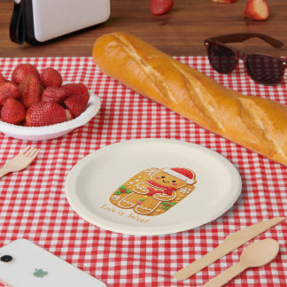 Valentine Gingerbread man Pappteller