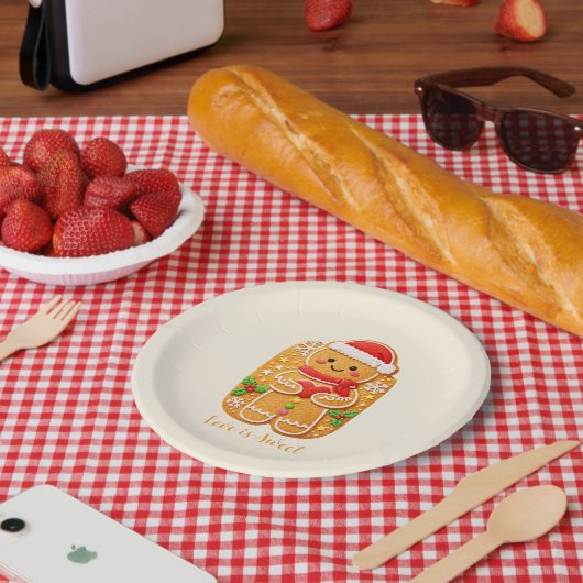 Valentine Gingerbread man Pappteller (Picknick)