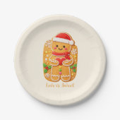 Valentine Gingerbread man Pappteller (Vorderseite)