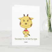 Valentine Giraffe Card Feiertagskarte (Rückseite)