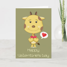 Valentine Giraffe Card Feiertagskarte