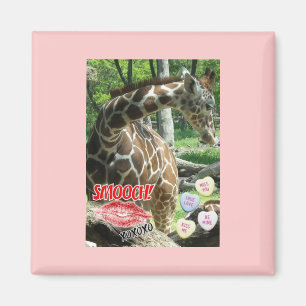 Valentine Giraffe Magnet