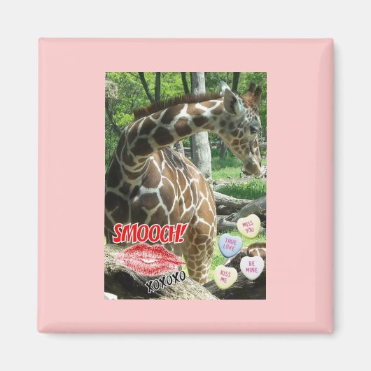 Valentine Giraffe Magnet (Vorne)