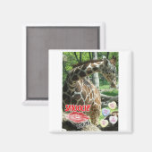Valentine Giraffe Magnet (Vorderseite/Rückseite)