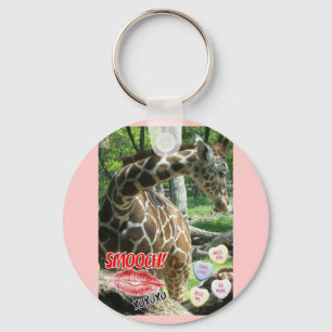 Valentine Giraffe Schlüsselanhänger