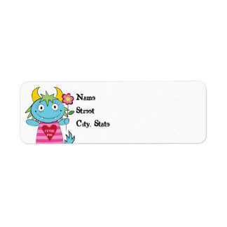Valentine Girl Monster mit Blume