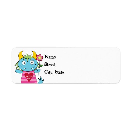 Valentine Girl Monster mit Blume (Vorne)