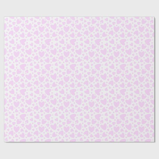 Valentine Girly Pastel Pink Liebe Herz Geschenkpapier (Flach)