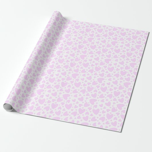 Valentine Girly Pastel Pink Liebe Herz Geschenkpapier (Ungerollt)