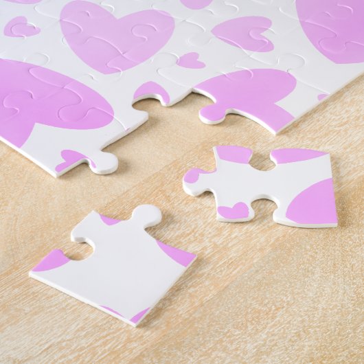 Valentine Girly Pink Faded Liebe Hearts Impossible Puzzle (Seite)