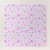 Valentine Girly Pink Faded Liebe Hearts Impossible Puzzle (Horizontal)