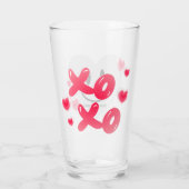 Valentine Glass Heart Balloon Bubblegum Couple Glas (Rückseite)