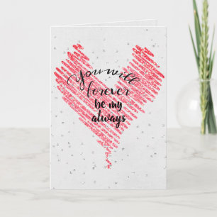 Valentine Glitzer Herzlich Willkommen beim Glückss Karte