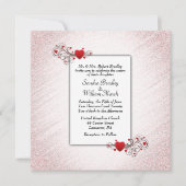 Valentine Glitzer Hochzeit Einladung (Vorderseite)