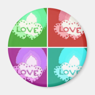 Valentine Glows Herz Magnet