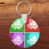 Valentine Glows Herz Schlüsselanhänger (Vorderseite)