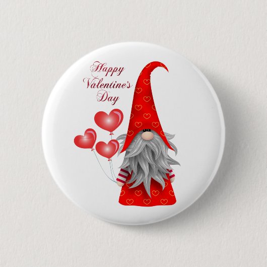 Valentine Gnome Button (Vorderseite)