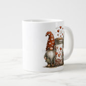 Valentine Gnome Coffee Mug – Cute Love Jar Design Jumbo-Tasse (Vorderseite Rechts)