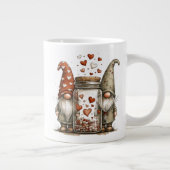 Valentine Gnome Coffee Mug – Cute Love Jar Design Jumbo-Tasse (Rechts)