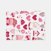 Valentine Gnome Fleece Blanket (Vorderseite (Horizontal))
