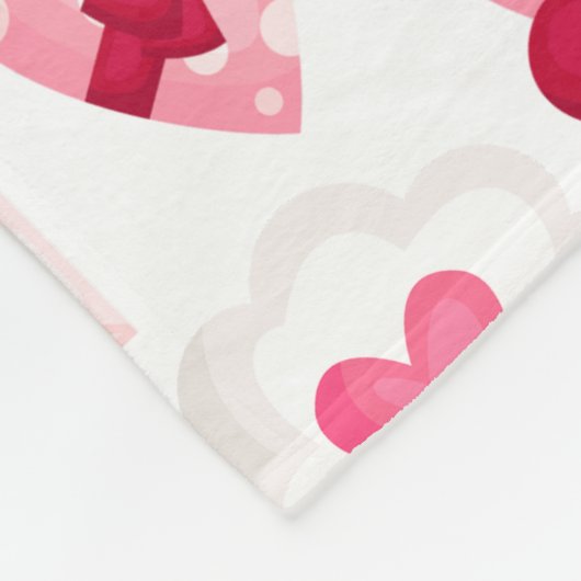 Valentine Gnome Fleece Blanket (Ecke)
