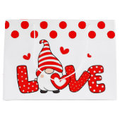 Valentine gnome große geschenktüte (Vorderseite)