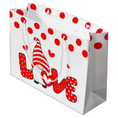 Valentine gnome große geschenktüte (Rückseite Schrägansicht)