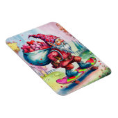 Valentine Gnome Happy Valentines Magnet (Rechte Seite)