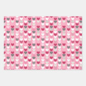 Valentine Gnome Heart Wrapping Paper Set 3 Geschenkpapier Set (Vorderseite 2)
