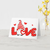 Valentine gnome karte (Gelbe Blume)