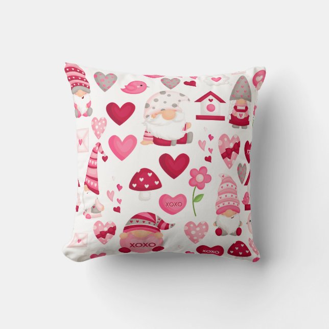 Valentine Gnome Kissen (Vorderseite)