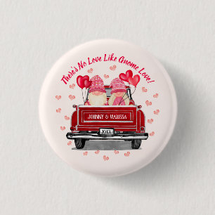 Valentine Gnome Liebe Rosa Herzensnamen Untersetze Button