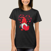 Valentine Gnome Love Heart Happy Valentines Day Wo T-Shirt (Vorderseite)