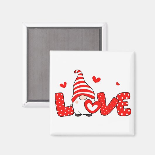 Valentine gnome magnet (Vorderseite/Rückseite)