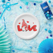 Valentine gnome pappteller (Party)