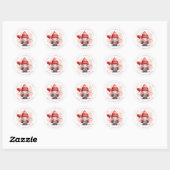 Valentine Gnome Personalisiert Name Round Stickers (Blatt)