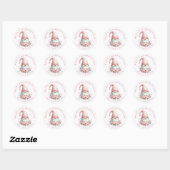 Valentine Gnome Personalisiert Name Round Stickers (Blatt)