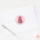 Valentine Gnome Personalisiert Name Round Stickers (Umschlag)