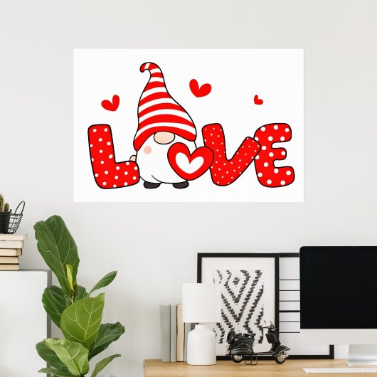 Valentine gnome poster (Heimbüro)